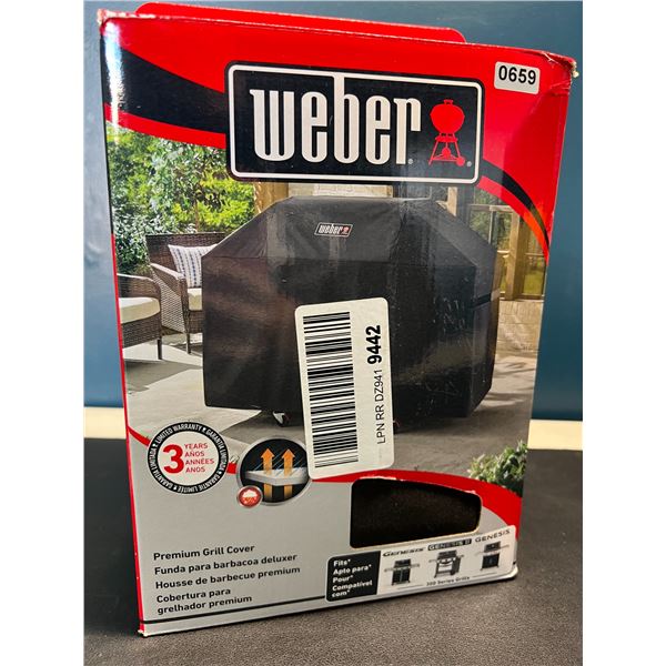 Lot of 1 Weber Premium Grill Cover - 63 inch x 43 inch