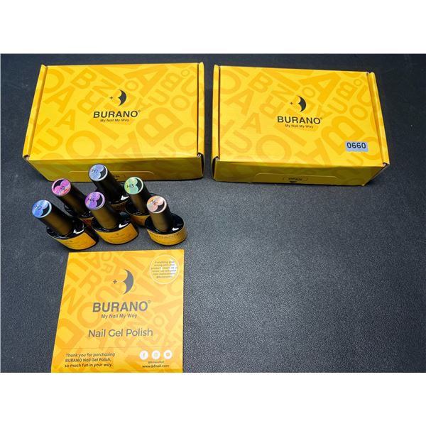 Lot of 2 Sets of Holographic Gel Nail Polishes - 6 Polishes/Colours Per Box!