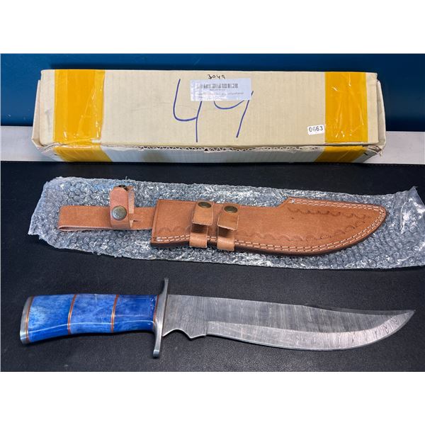 Lot of 1 Damascus Steel Dagger Handmade Knife - 14 Inches