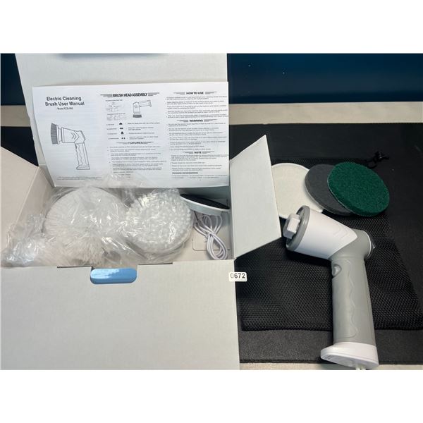 Lot of 1 Electric Rechargeable Spin Cleaning Brush w/ Assorted Heads