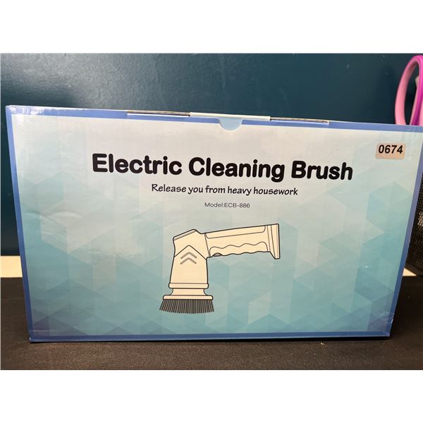 Lot of 1 Electric Rechargeable Spin Cleaning Brush w/ Assorted Heads