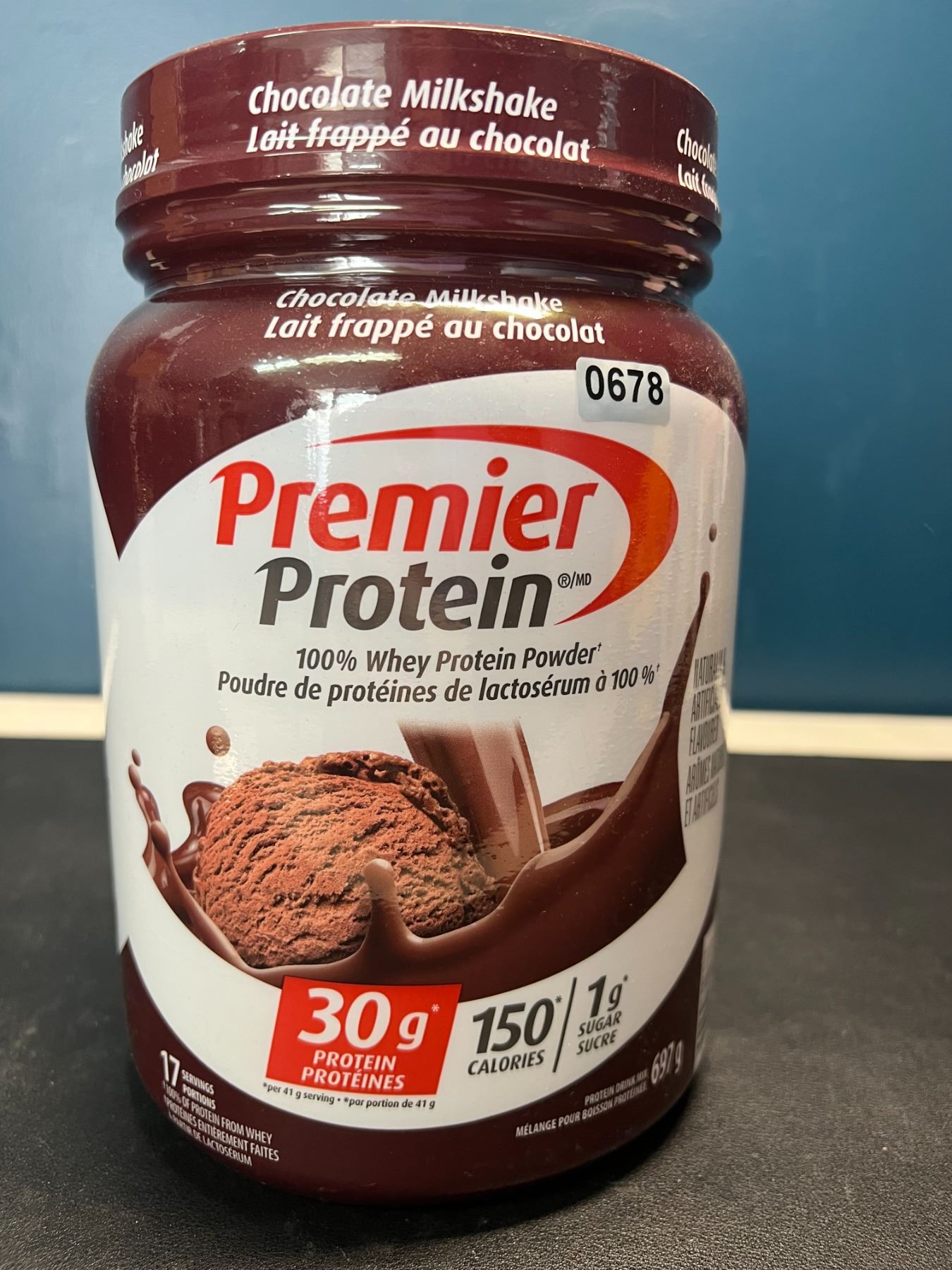 Lot of 1 Tub of Premier Protein Whey Powder - Chocolate Milkshake - 697g