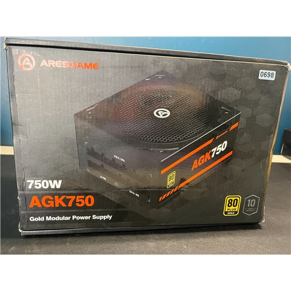 Lot of 1 Aresgame AGK750 Gold Modular Power Supply for PC