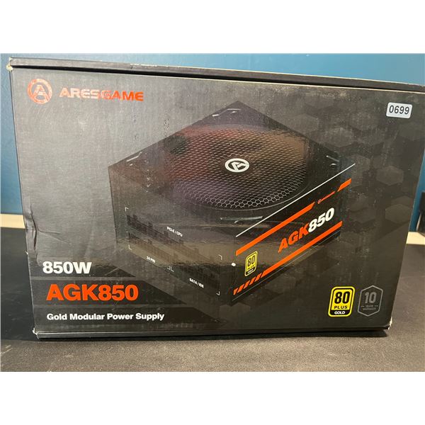 Lot of 1 Aresgame AGK850 Gold Modular Power Supply for PC