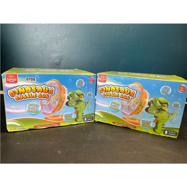Lot of 2 Dinosaur Bubble Gun Toys