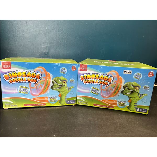 Lot of 2 Dinosaur Bubble Gun Toys