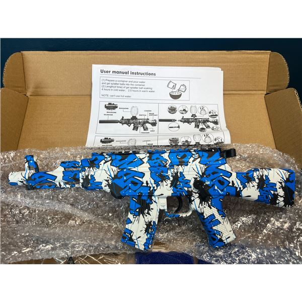Lot of 1 Electric Automatic Gel Ball Blaster Gun - Blue Camo