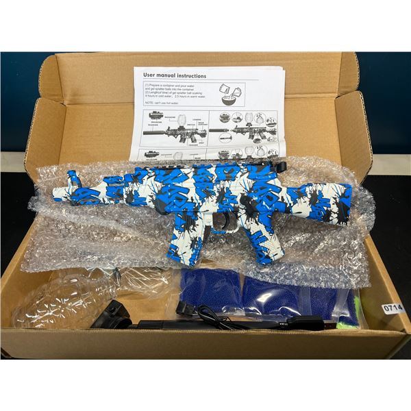 Lot of 1 Electric Automatic Gel Ball Blaster Gun - Blue Camo