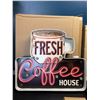 Image 2 : Lot of 3 LED Coffee House Light-Up Wall Signs/Decor Light Up Signs