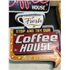 Image 2 : Lot of 3 LED Coffee House Light-Up Wall Signs/Decor Light Up Signs