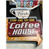 Image 3 : Lot of 3 LED Coffee House Light-Up Wall Signs/Decor Light Up Signs