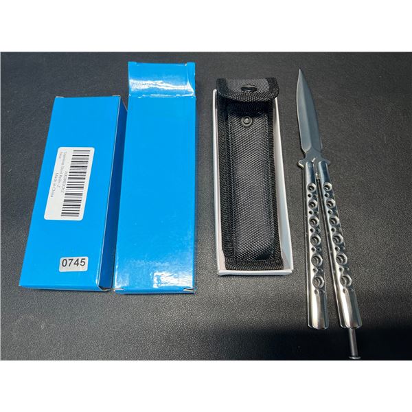 Lot of 2 Butterfly Stainless Steel Knives
