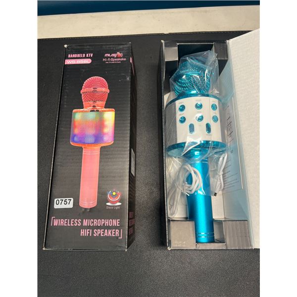 Lot of 2 Wireless Microphone/Karaoke Mics