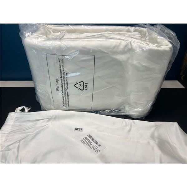 Lot of 1 Queen Size Bamboo Sheet Set - White