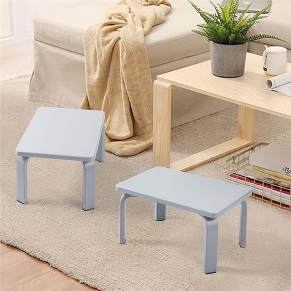 Lot of Houchics Small Wooden Step Stools - 2PCS in Box