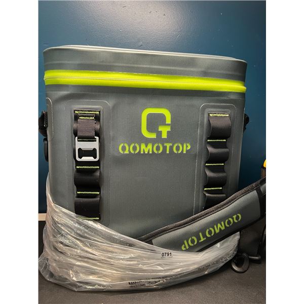 Lot of 1 Qomotop Large Insulated Cooler Backpack - Holds 24 Cans - 14in x 12 in