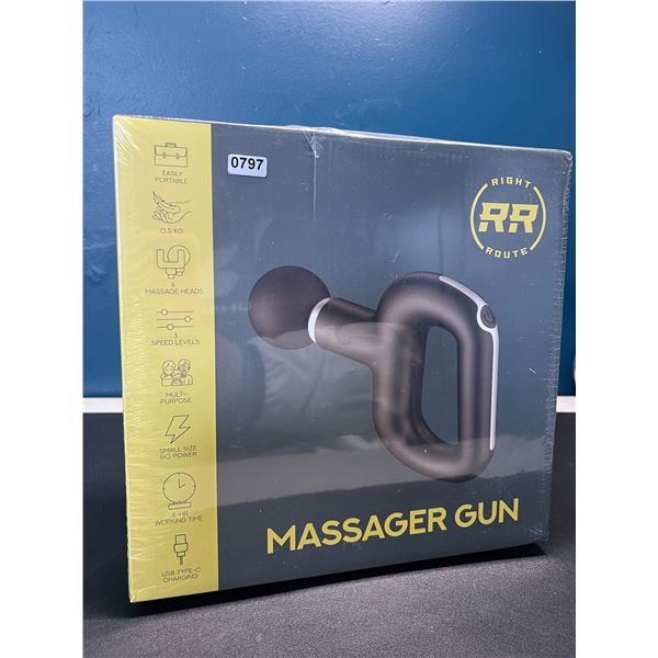 Lot of 1 RightRoute Handheld Deep-Tissue Massage Gun - Brand New SEALED!