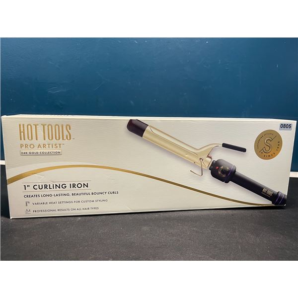 Lot of 1 Hot Tools 1" Curling Iron for Hair - Pro Artist 24K Gold Collection