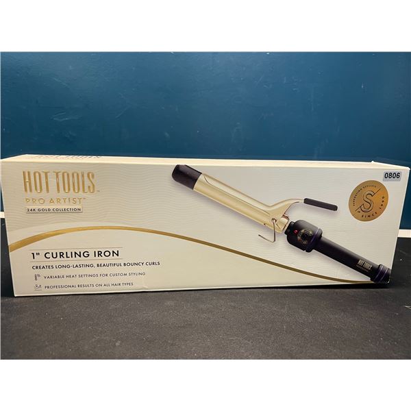 Lot of 1 Hot Tools 1" Curling Iron for Hair - Pro Artist 24K Gold Collection