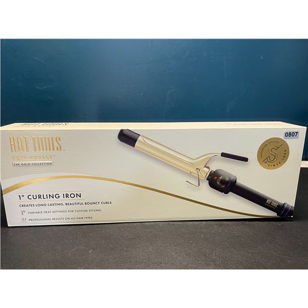 Lot of 1 Hot Tools 1" Curling Iron for Hair - Pro Artist 24K Gold Collection
