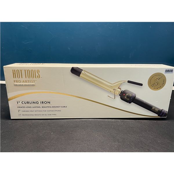 Lot of 1 Hot Tools 1" Curling Iron for Hair - Pro Artist 24K Gold Collection