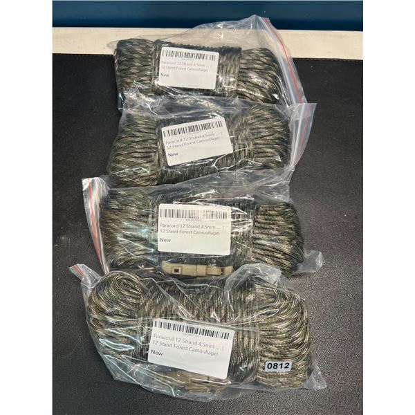 Lot of 4 Packs of Paracord