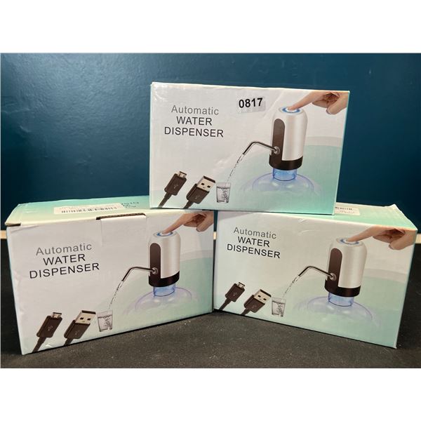 Lot of 3 Automatic Water Dispensers - Rechargeable