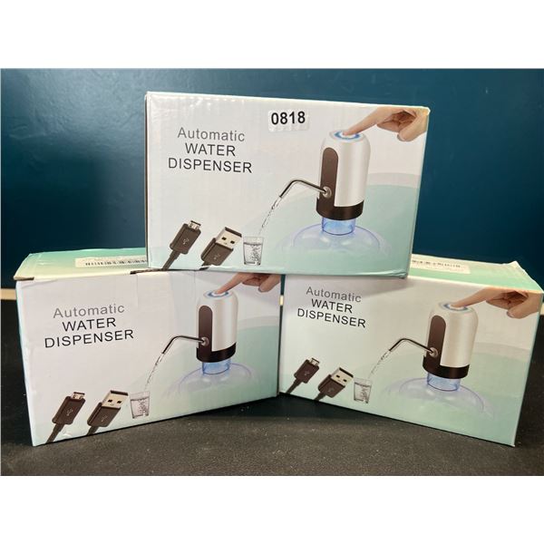 Lot of 3 Automatic Water Dispensers - Rechargeable