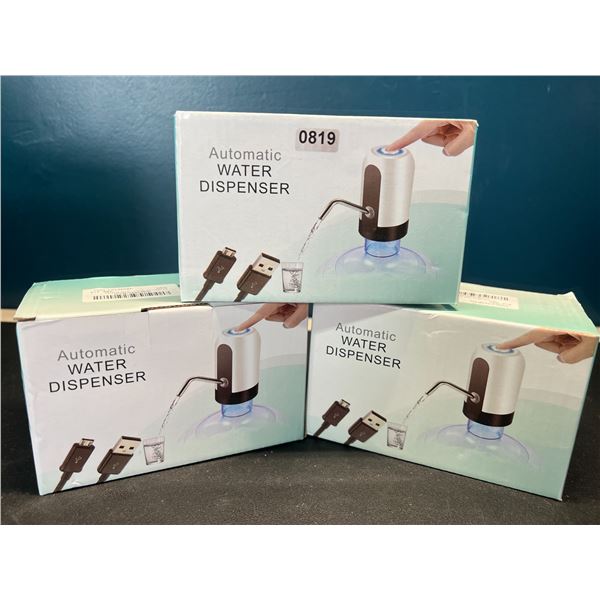 Lot of 3 Automatic Water Dispensers - Rechargeable