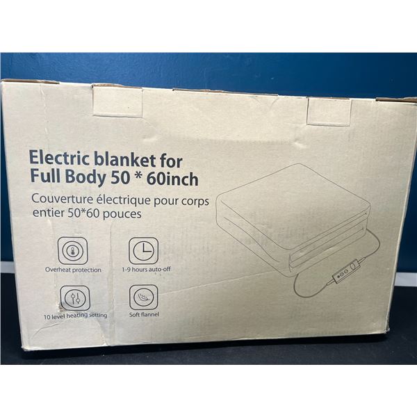 Lot of 1 Electric Heated Blanket - Full Body - 50 x 60 inch - Grey