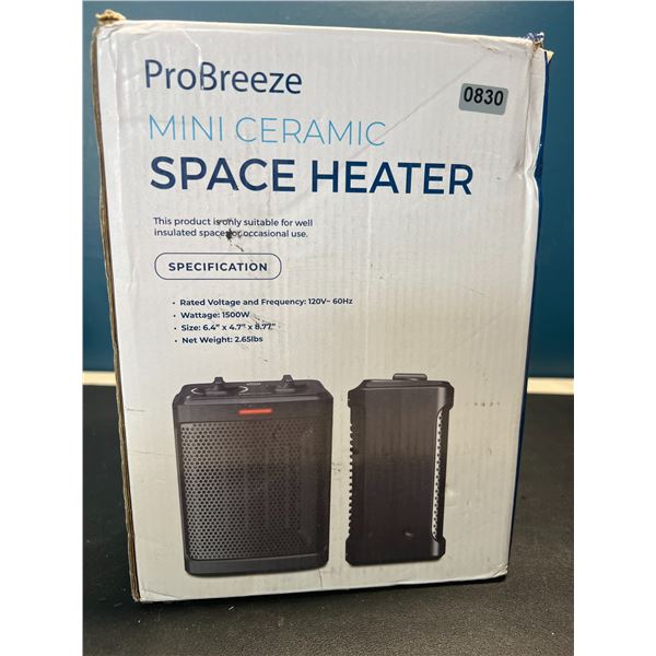 Lot of 1 Probreeze Mini Ceramic Space Heater