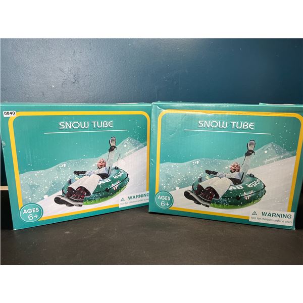 Lot of 2 Inflatable Snow Tubes for Adults/Kids - 47 Inch Size