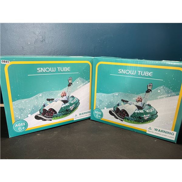 Lot of 2 Inflatable Snow Tubes for Adults/Kids - 47 Inch Size