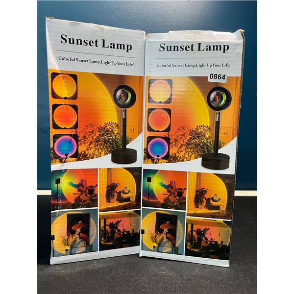 Lot of 2 Sunset Projection Lamps