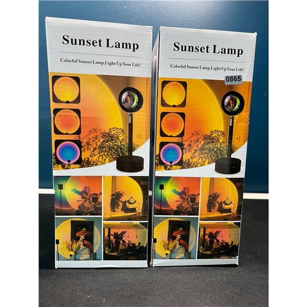 Lot of 2 Sunset Projection Lamps