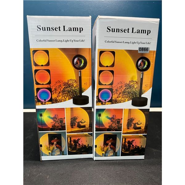 Lot of 2 Sunset Projection Lamps