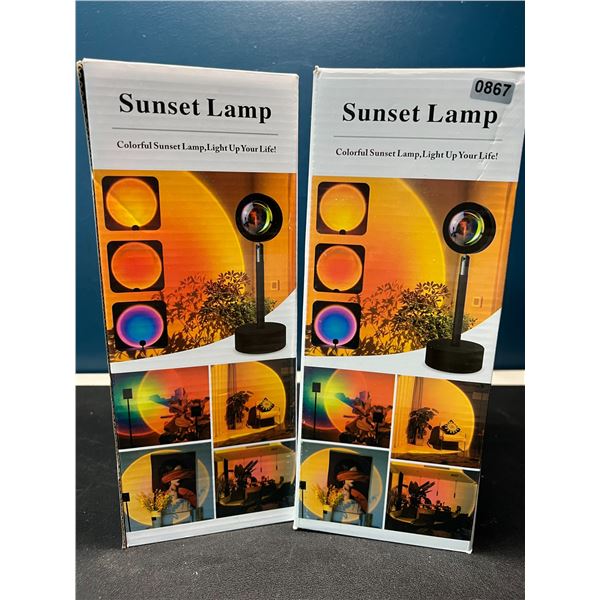 Lot of 2 Sunset Projection Lamps
