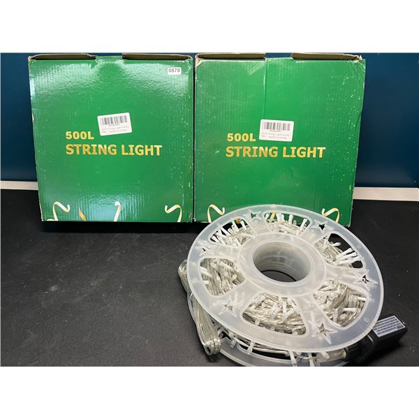Lot of 2 Boxes of LED String Outdoor/Indoor Christmas Lights - Cool White - 165Ft Length