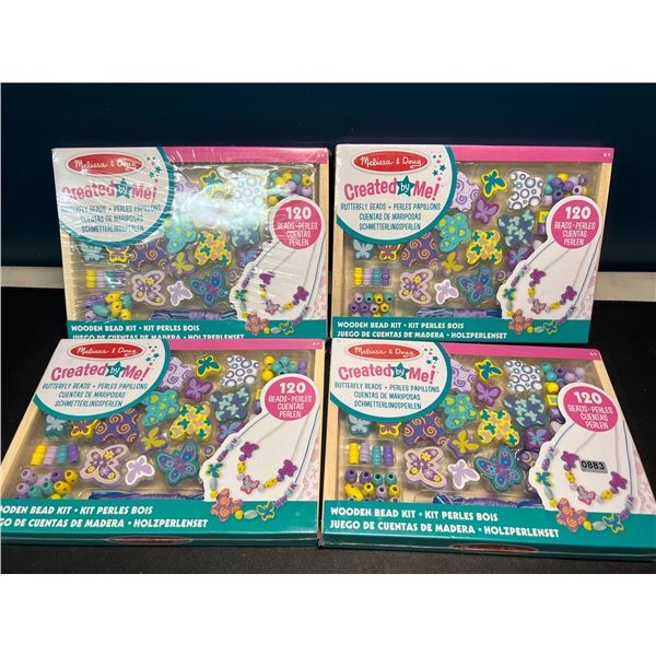 Lot of 4 Melissa & Doug Created by Me! Wooden Bead Toy Kits