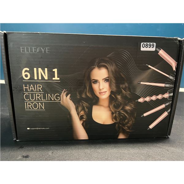 Lot of 1 6-in-1 Hair Curling Wand Styling Set