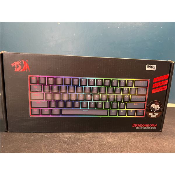 Lot of 1 Red Dragon Dragonborn Wired 61 Key Mechanical Keyboard