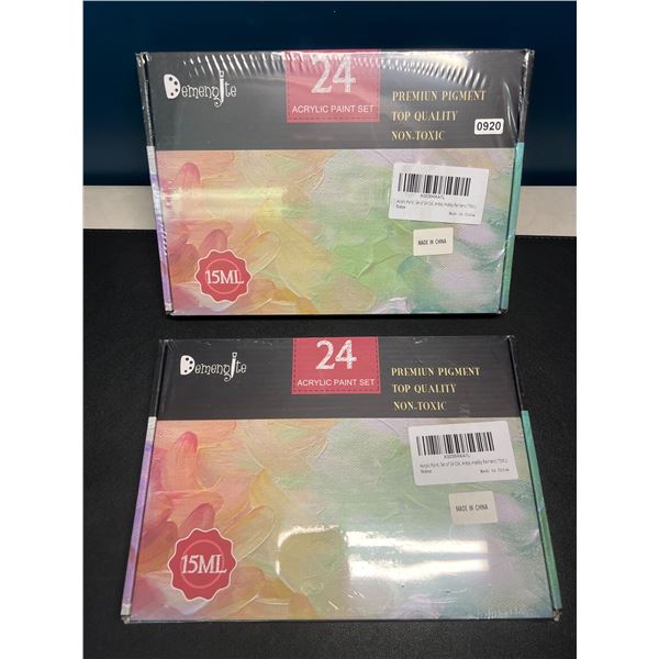 Lot of 2 Packs of Acrylic Paints - 24pcs each - 15ml each colour