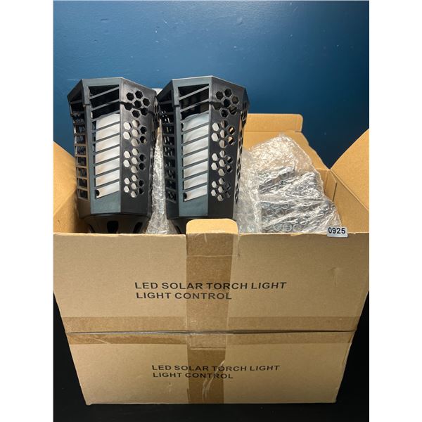 Lot of LED Solar Torch Flame Lights - 4PCS