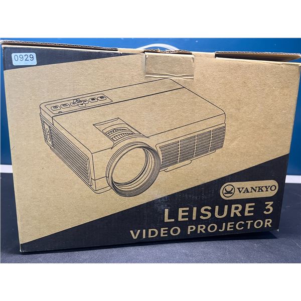 Lot of 1 Vankyo Leisure 3 LED Video Projector w/ Projector Screen