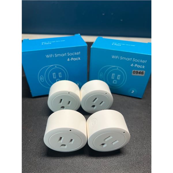 Lot of 2 Multi-Packs of WiFi Smart Plugs/Sockets - 4pcs per box!