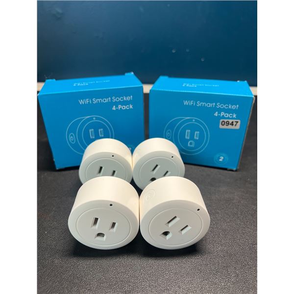 Lot of 2 Multi-Packs of WiFi Smart Plugs/Sockets - 4pcs per box!