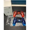 Image 1 : Lot of 2 Wireless Controllers For Playstation 4 (PS4) - Red + Blue