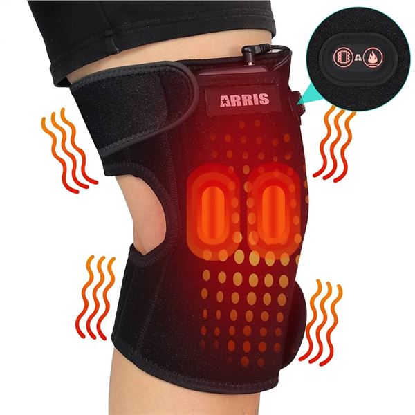 Lot of 2 Arris Heated Massage Knee Wraps/Braces
