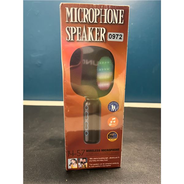 Lot of 1 Wireless Microphone Color Light & Stereo Speaker