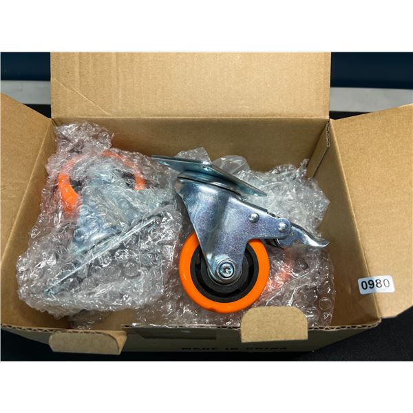 Lot of 1 Box of Heavy Duty 3inch Caster Wheels (4 Wheels)